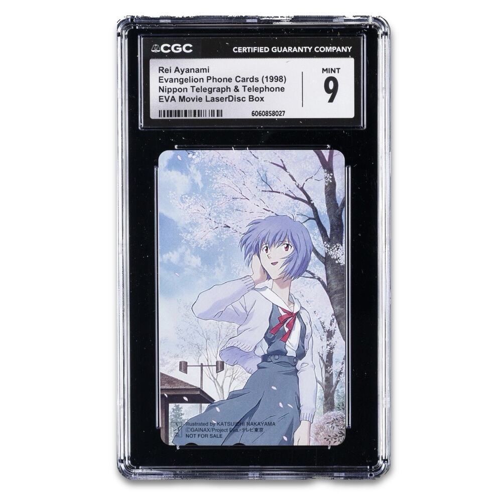 1998 EVANGELION PHONE CARDS REI AYANAMI CGC 9